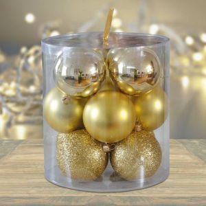 Kerstballen onbreekbaar 5 cm Goud