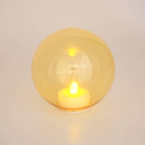 Boule jaune bougie LED