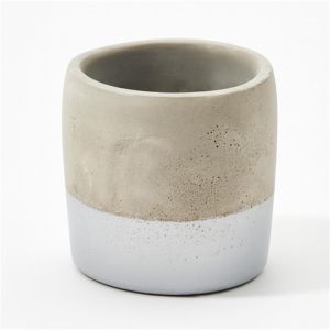 Betone pot met silver randje 10 cm Studio